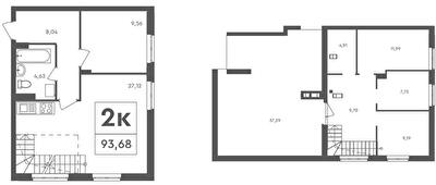 Дворівнева 93.68 м² в ЖК Scandia від 19 000 грн/м², м. Бровари