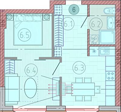 1-кімнатна 40.75 м² в ЖК Садовий від 20 400 грн/м², с. Хотянівка