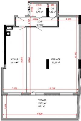 1-кімнатна 109.7 м² в ЖК Royal Park від 33 750 грн/м², м. Ірпінь
