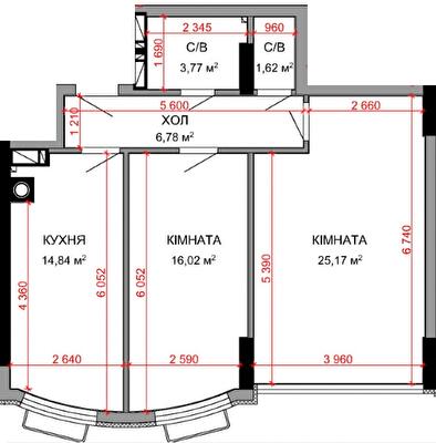 2-кімнатна 68.2 м² в ЖК Royal Park від 32 100 грн/м², м. Ірпінь