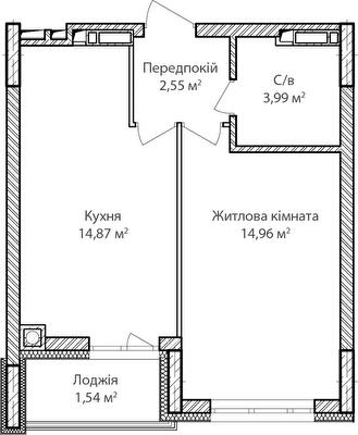 1-кімнатна 37.91 м² в ЖК Синергія Сіті від 25 500 грн/м², м. Ірпінь