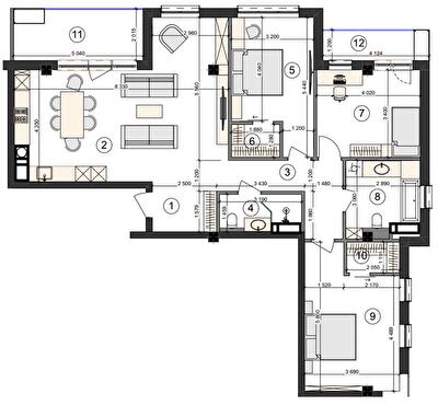 3-комнатная 125.54 м² в ЖК Shatilov Park от 42 100 грн/м², Харьков