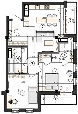 2-комнатная 84.99 м² в ЖК Shatilov Park от 42 100 грн/м², Харьков
