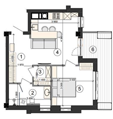 1-комнатная 49.03 м² в ЖК Shatilov Park от 40 700 грн/м², Харьков