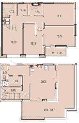 Дворівнева 132.62 м² в ЖК Krona Park II від 25 459 грн/м², м. Бровари
