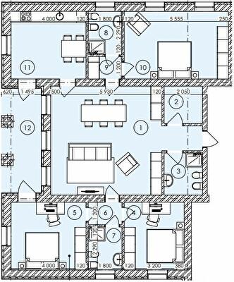 4-комнатная 124.67 м² в КД FAMILY BOTANIQ GARDEN от 34 100 грн/м², с. Лесники
