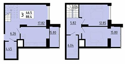 Дворівнева 88.4 м² в ЖК Енергія від 21 700 грн/м², Тернопіль