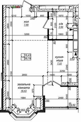 1-кімнатна 39.19 м² в ЖК Одеський бульвар від 29 000 грн/м², с. Новосілки