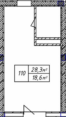 Студія 28.3 м² в ЖК A3UM від 42 600 грн/м², Київ