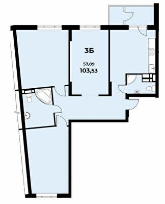 3-кімнатна 103.53 м² в ЖК Navigator 2 від 22 000 грн/м², Київ