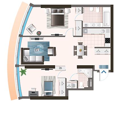 2-комнатная 92.72 м² в ЖК Oasis от 43 000 грн/м², Киев