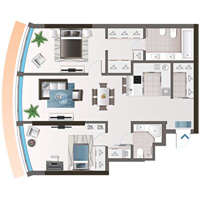 2-комнатная 92.9 м² в ЖК Oasis от 43 000 грн/м², Киев