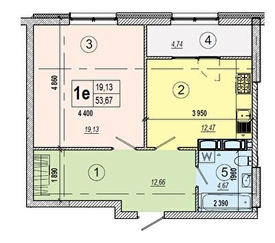 1-комнатная 53.67 м² в ЖК Podil Plaza & Residence от 63 000 грн/м², Киев