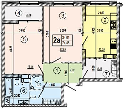 2-комнатная 74.48 м² в ЖК Podil Plaza & Residence от 60 000 грн/м², Киев