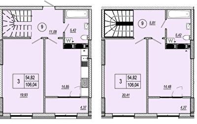 Двухуровневая 106.04 м² в ЖК Podil Plaza & Residence от 60 000 грн/м², Киев