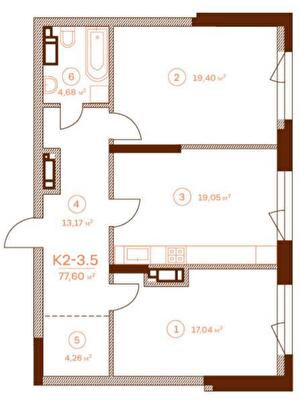 2-кімнатна 77.6 м² в ЖК Stanford від 65 950 грн/м², Київ