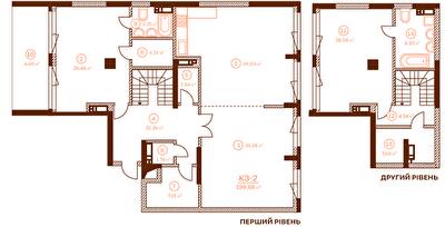 Дворівнева 199.68 м² в ЖК Stanford від 64 350 грн/м², Київ