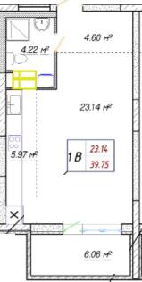 Студія 39.75 м² в ЖК Вудсторія від 23 500 грн/м², Київ