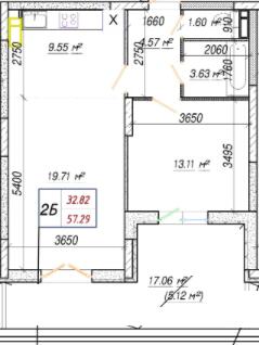1-кімнатна 57.29 м² в ЖК Вудсторія від 23 500 грн/м², Київ