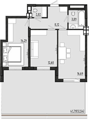 2-кімнатна 70.15 м² в ЖК Сади Рів`єри від 49 982 грн/м², с. Фонтанка