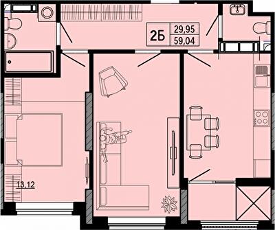 2-кімнатна 59.04 м² в ЖК Hello House від 33 000 грн/м², Київ