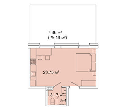1-кімнатна 34.48 м² в ЖК Smart House від 100 000 грн/м², Львів