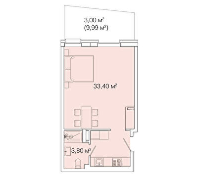 1-кімнатна 40.2 м² в ЖК Smart House від 90 000 грн/м², Львів