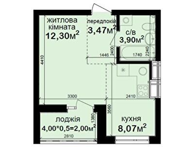 Смарт 29.74 м² в ЖК Кришталевi джерела от 53 350 грн/м², Киев