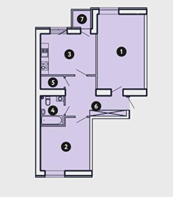 2-кімнатна 63.6 м² в ЖК Comfort City від 37 000 грн/м², Запоріжжя