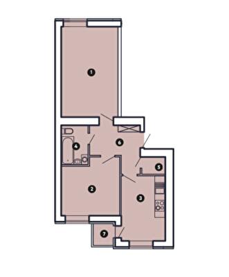 2-кімнатна 57.44 м² в ЖК Comfort City від 37 000 грн/м², Запоріжжя