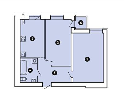 2-кімнатна 63.25 м² в ЖК Comfort City від 37 000 грн/м², Запоріжжя