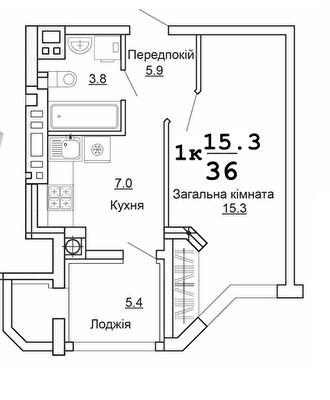 1-кімнатна 36 м² в ЖК Святопетрівський від 31 333 грн/м², с. Святопетрівське