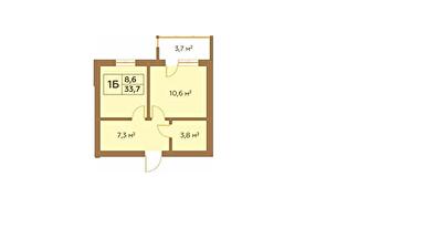 1-кімнатна 33.7 м² в ЖК Гранд Віллас від 19 900 грн/м², смт Ворзель