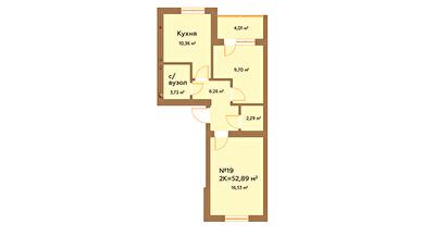 2-кімнатна 52.89 м² в ЖК Гранд Віллас від 23 880 грн/м², смт Ворзель