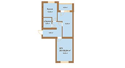2-кімнатна 58.84 м² в ЖК Гранд Віллас від 23 880 грн/м², смт Ворзель